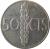 reverse of 50 Centimos - Francisco Franco (1966) coin with KM# 795 from Spain. Inscription: 50 CTS