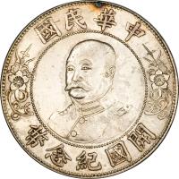 China coin 1 Dollar / 1 Yuan - Li Yuanhong (1912) obverse obverse of 1 Dollar / 1 Yuan - Li Yuanhong (1912) coin with Y# 321 from China.
