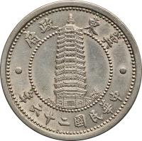 obverse of 2 Jiao - Jidong Bank (1937) coin with Y# 520 from China.
