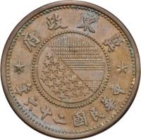 China coin 1 Fen - Jidong Bank (1937) obverse obverse of 1 Fen - Jidong Bank (1937) coin with Y# 517 from China.