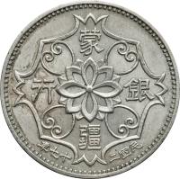 obverse of 5 Jiao - Meng Chiang Bank (1938) coin with Y# 521 from China.
