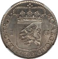 Dutch Republic coin 1 Guilder (1701 - 1794) obverse obverse of 1 Guilder (1701 - 1794) coin with KM# 102 from Dutch Republic. Inscription: MO:ARG:ORD:FO/ED:BELG:TRAI around perimeter