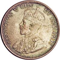 obverse of 50 Cents - George V (1920) coin with KM# 16 from British East Africa. Inscription: GEORGIVS V REX ET IND:IMP: