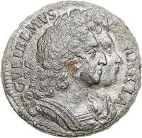 England coin 1 Farthing - William & Mary (1693 - 1694) obverse obverse of 1 Farthing - William & Mary (1693 - 1694) coin with SP# 3451 from England. Inscription: GVLIELMVS ET MARIA