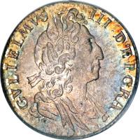 England coin 6 Pence - William III (1697 - 1701) obverse obverse of 6 Pence - William III (1697 - 1701) coin with SP# 3538 from England. Inscription: GVLIELMUS · III · DEI · GRA