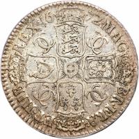England coin 1 Crown - Charles II - 3'rd Portrait (1671 - 1680) reverse reverse of 1 Crown - Charles II - 3'rd Portrait (1671 - 1680) coin with SP# 3358 from England.