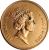 obverse of 2 Pence - Elizabeth II - 3'rd Portrait; Magnetic (1992 - 1997) coin with KM# 936a from United Kingdom. Inscription: ELIZABETH II D · G · REG · F · D · 1993 RDM