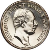 obverse of 2 Mark - Friedrich August III (1905 - 1914) coin with KM# 1263 from German States. Inscription: FRIEDRICH AUGUST KÖNIG V.SACHSEN E