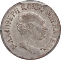 German States coin 1 Kreuzer - Maximilian I Joseph (1806 - 1825) obverse obverse of 1 Kreuzer - Maximilian I Joseph (1806 - 1825) coin with KM# 684 from German States.