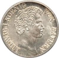 obverse of 6 Kreuzer - Ludwig I (1830 - 1835) coin with KM# 748 from German States. Inscription: LUDWIG I KOENIG VON BAYERN