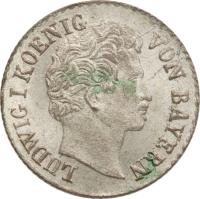 obverse of 1 Kreuzer - Ludwig I (1830 - 1852) coin with KM# 746 from German States. Inscription: LUDWIG I KOENIG VON BAYERN