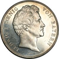 German States coin 2 Thaler - Ludwig I - Maximilian I (1839) obverse obverse of 2 Thaler - Ludwig I - Maximilian I (1839) coin with KM# 804 from German States. Inscription: LUDWIG I KŒNIG VON BAYERN C.VOIGT