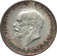 German States coin 3 Mark - Ludwig III (1914) obverse obverse of 3 Mark - Ludwig III (1914) coin with KM# 1005 from German States. Inscription: LUDWIG III KOENIG VON BAYERN D