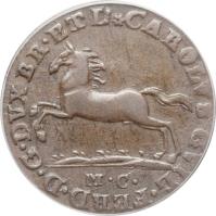 obverse of 1 Pfenning - Karl Wilhelm Ferdinand (1780 - 1806) coin with KM# 995 from German States. Inscription: D . G . DVX BR . ET L. CAROLVS GVIL . FERD .