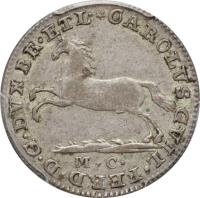 obverse of 1/12 Thaler - Karl Wilhelm Ferdinand (1780 - 1806) coin with KM# 1000 from German States.