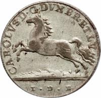 German States coin 1/12 Thaler - Karl I (1764 - 1780) obverse obverse of 1/12 Thaler - Karl I (1764 - 1780) coin with KM# 970 from German States.