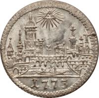 German States coin 1 Kreuzer (1773) reverse reverse of 1 Kreuzer (1773) coin with KM# 253 from German States. Inscription: 1773