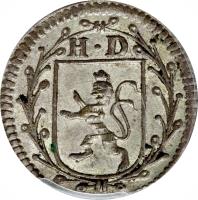 German States coin 2 Kreuzer - Ludwig VIII (1741 - 1744) obverse obverse of 2 Kreuzer - Ludwig VIII (1741 - 1744) coin with KM# 173 from German States. Inscription: H · D