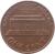 reverse of 1 Cent - Lincoln Memorial Cent (1959 - 1982) coin with KM# 201 from United States. Inscription: UNITED STATES OF AMERICA E · PLURIBUS · UNUM · ONE CENT