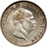 German States coin 2 1/2 Silber Groschen - Friedrich Wilhelm IV (1853 - 1860) obverse obverse of 2 1/2 Silber Groschen - Friedrich Wilhelm IV (1853 - 1860) coin with KM# 463 from German States. Inscription: FRIEDR.WILHELM IV KOENIG V.PREUSSEN