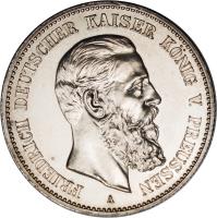 German States coin 2 Mark - Friedrich III (1888) obverse obverse of 2 Mark - Friedrich III (1888) coin with KM# 510 from German States. Inscription: FRIEDRICH DEUTSCHER KAISER KÖNIG V. PREUSSEN A