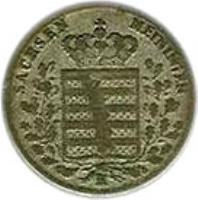 obverse of 3 Kreuzer - Bernhard II (1831 - 1835) coin with KM# 133 from German States. Inscription: SACHSEN MEININGEN