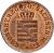 obverse of 1 Pfennig - Carl Alexander (1858 - 1865) coin with KM# 205 from German States. Inscription: GROSHERZOGTH. SACHSEN W. E. *