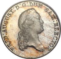 German States coin 1 Conventionsthaler - Friedrich August III (1769 - 1790) obverse obverse of 1 Conventionsthaler - Friedrich August III (1769 - 1790) coin with KM# 992 from German States. Inscription: FRID.AUGUST:D:G:DUX SAX:ELECTOR
