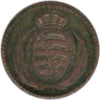 German States coin 3 Pfennige - Friedrich August I/III (1807 - 1824) obverse obverse of 3 Pfennige - Friedrich August I/III (1807 - 1824) coin with KM# 1058 from German States.