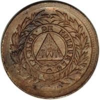 Honduras coin 1 Centavo (1890 - 1895) obverse obverse of 1 Centavo (1890 - 1895) coin with KM# 61 from Honduras. Inscription: REPUBLICA DE HONDURAS