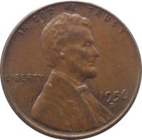 obverse of 1 Cent - Lincoln Wheat Cent (1909 - 1959) coin with KM# 132 from United States. Inscription: IN GOD WE TRUST LIBERTY 1925 D