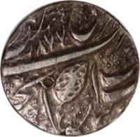 India coin 1 Rupee - Ranjit Singh (1836 - 1846) reverse reverse of 1 Rupee - Ranjit Singh (1836 - 1846) coin with KM# 22.1 from India.