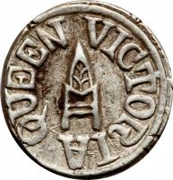 Indian States coin 1 Rupee - Victoria / Ram Singhji (1886 - 1900) obverse obverse of 1 Rupee - Victoria / Ram Singhji (1886 - 1900) coin with Y# 9 from Indian States. Inscription: QUEEN VICTORIA