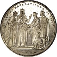 Italian States coin 1 Scudo - Gregory XVI (1831 - 1834) reverse reverse of 1 Scudo - Gregory XVI (1831 - 1834) coin with KM# 1315 from Italian States. Inscription: LVMEN AD REVELATIONEM GENTIVM R O M A