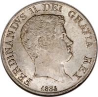 Italian States coin 120 Grana - Ferdinando II (1831 - 1835) obverse obverse of 120 Grana - Ferdinando II (1831 - 1835) coin with KM# 309 from Italian States.