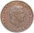 obverse of 1 Tornese - Ferdinando II (1845 - 1858) coin with KM# 358 from Italian States. Inscription: FERD. II. D. G. REGNI VTR. SIC. ET. HIER. REX