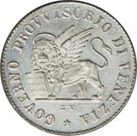 obverse of 15 Centesimi (1848) coin with KM# 801 from Italian States.