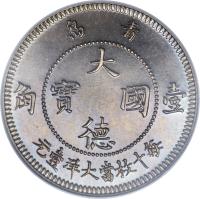 Kiautschou Bay concession coin 10 Cents - Wilhelm II (1909) obverse obverse of 10 Cents - Wilhelm II (1909) coin with KM# 2 from Kiautschou Bay concession.