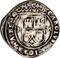 Mexico coin 1 Real - Carlos I (1542 - 1555) obverse obverse of 1 Real - Carlos I (1542 - 1555) coin with MB# 9 from Mexico.