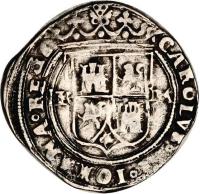 obverse of 1 Real - Carlos I (1542 - 1555) coin with MB# 9 from Mexico.