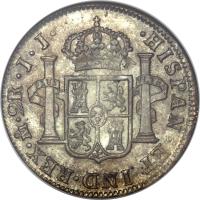 reverse of 2 Reales - Fernando VII (1812 - 1822) coin with KM# 93 from Mexico.