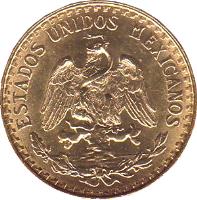 obverse of 2 Pesos (1919 - 1948) coin with KM# 461 from Mexico. Inscription: ESTADOS UNIDOS MEXICANOS