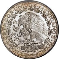 obverse of 2 Pesos - Independence (1921) coin with KM# 462 from Mexico.