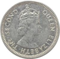 Belize coin 5 Cents - Elizabeth II - 1'st Portrait (1976 - 2009) obverse obverse of 5 Cents - Elizabeth II - 1'st Portrait (1976 - 2009) coin with KM# 34a from Belize. Inscription: QUEEN ELIZABETH THE SECOND