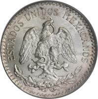 obverse of 50 Centavos - Smaller (1918 - 1919) coin with KM# 446 from Mexico. Inscription: ESTADOS UNIDOS MEXICANOS