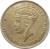 obverse of 2 Shillings - George VI (1938 - 1947) coin with KM# 24 from British West Africa. Inscription: :GEORGIVS VI D · G · BRITT · OMN · REX F · D · IND · IMP