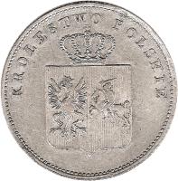 Poland coin 2 Złote - Revolutionary Coinage (1831) obverse obverse of 2 Złote - Revolutionary Coinage (1831) coin with C# 123 from Poland. Inscription: KROLESTWO POLSKIE