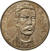 reverse of 10 Złotych - Romuald Traugutt (1933) coin with Y# 24 from Poland. Inscription: ROMUALD TRAUGUTT 1863 1933