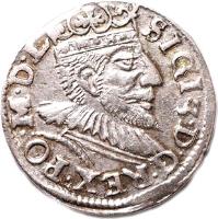 Polish–Lithuanian Commonwealth coin 3 Groszy - Sigismund III (1591 - 1592) obverse obverse of 3 Groszy - Sigismund III (1591 - 1592) coin from Polish–Lithuanian Commonwealth.