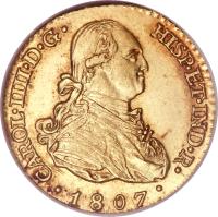 Spain coin 1 Escudo - Carlos IV (1788 - 1807) obverse obverse of 1 Escudo - Carlos IV (1788 - 1807) coin with KM# 434 from Spain. Inscription: CAROL · IIII · D · G · HISP · ET IND · R · · 1793 ·